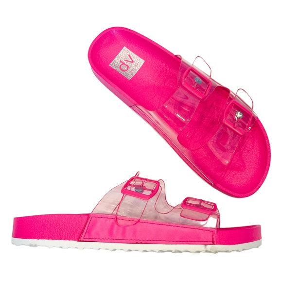 DV Dolce Vita Women's SEETHRU Slide Sandal in Pink - Size 7 NEW - Picture 1 of 7